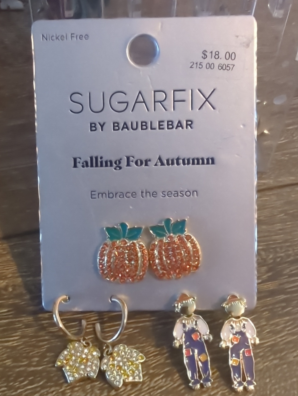 Sugarfix by BaubleBar Pumpkin Stud Earrings - Orange & Green
